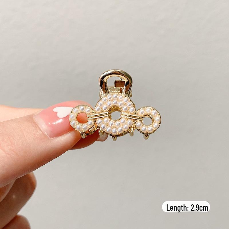 Women's Half-Tied Pearl Hairpin - 2024 New Side Clip for Back of Head
