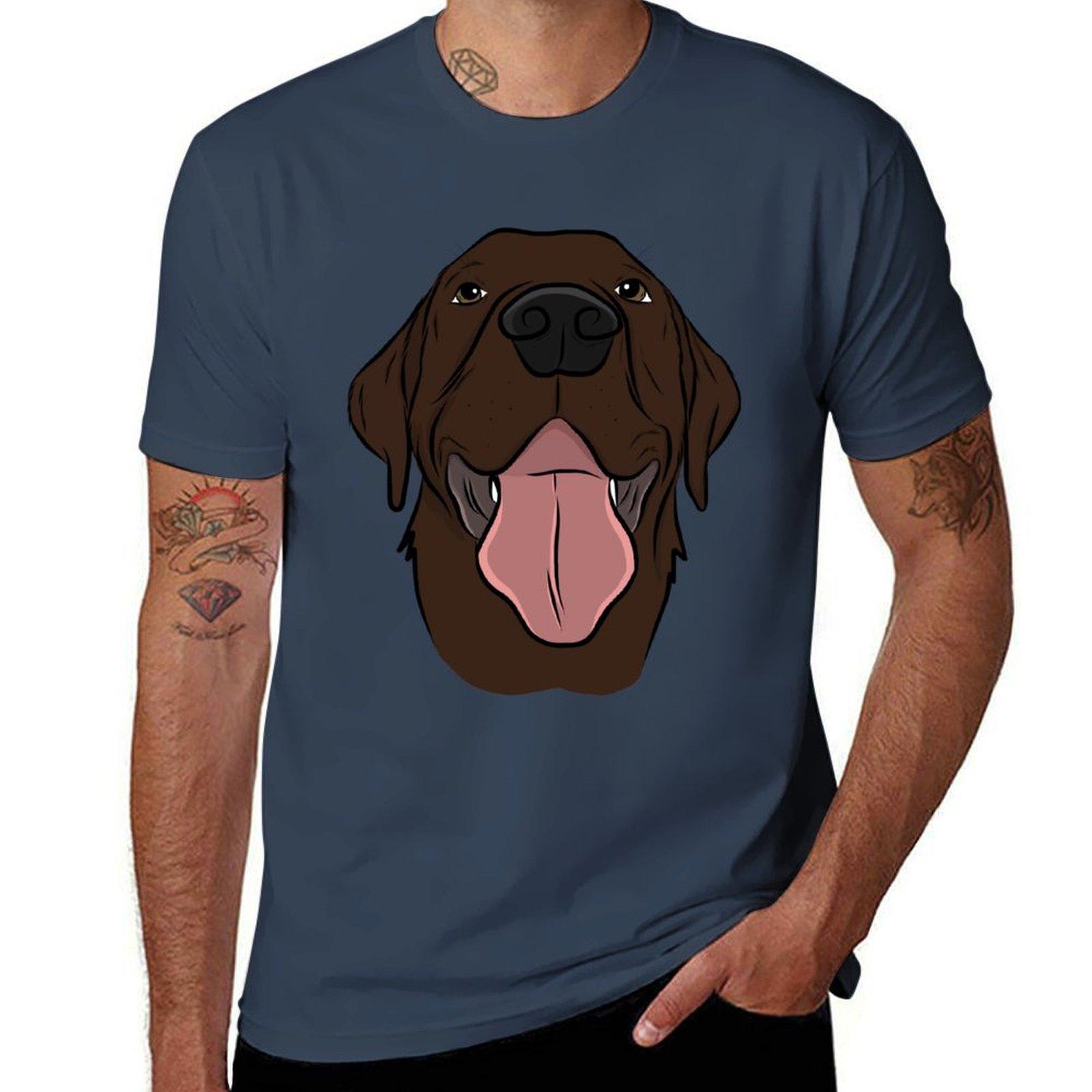 Happy Chocolate Lab TShirt Plus Size Outdoor Casual Top S