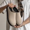 Slip On Flats Mules Men Half Shoes For Man Platform Leather Mens Semi-Drag Casual Shoes Backless Loafers Slippers Male Slides