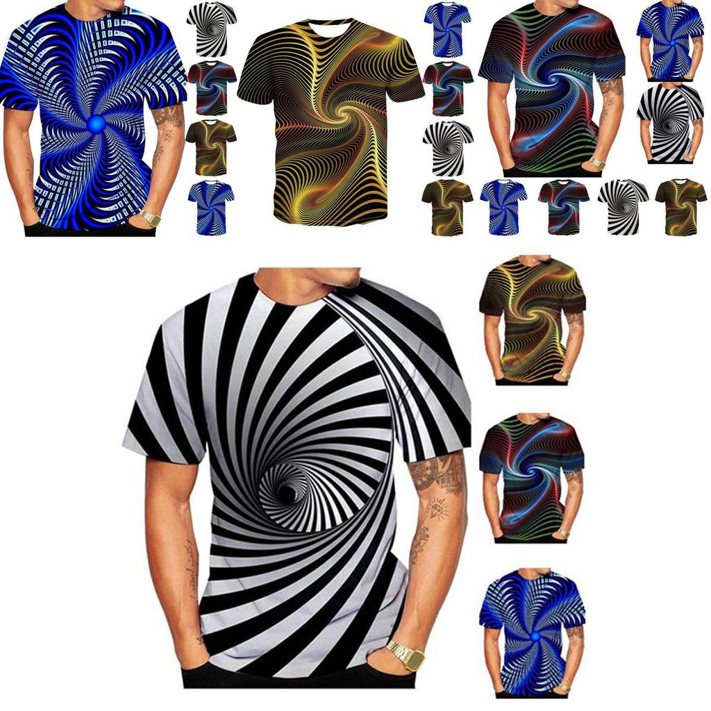 Vivid Funny Hypnosis 3d T-shirt With Psychedelic Colorful Print For Men And Women