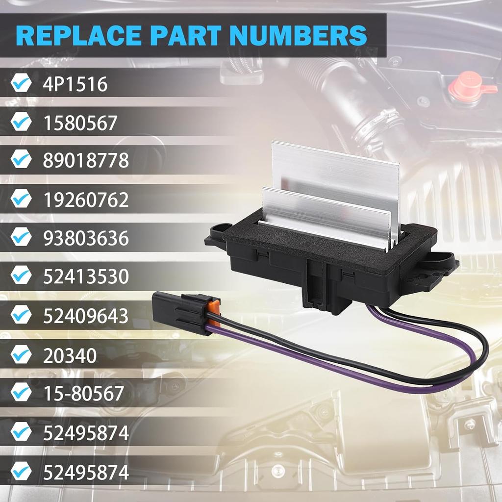 AC Blower Motor Resistor Blower Control Module, Fit For 2003-2007 Chevrolet Silverado Avalanche Suburban Tahoe, GMC Sierra Envoy Yukon, Cadillac