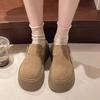 Suede Thick Platform Boots Designer Slipper Casual Flats Slide Female Walking Fashion Loafers  Winter Ankle Boots Women