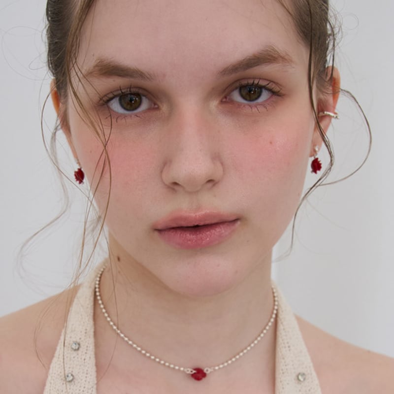 STILL INSTANT Rose with Dew - Earring 08 (2colors)