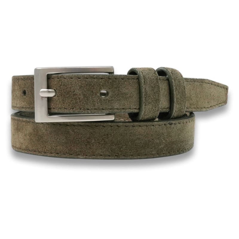 

doffsept Простой квадратный замшевый ремень цвета хаки 1