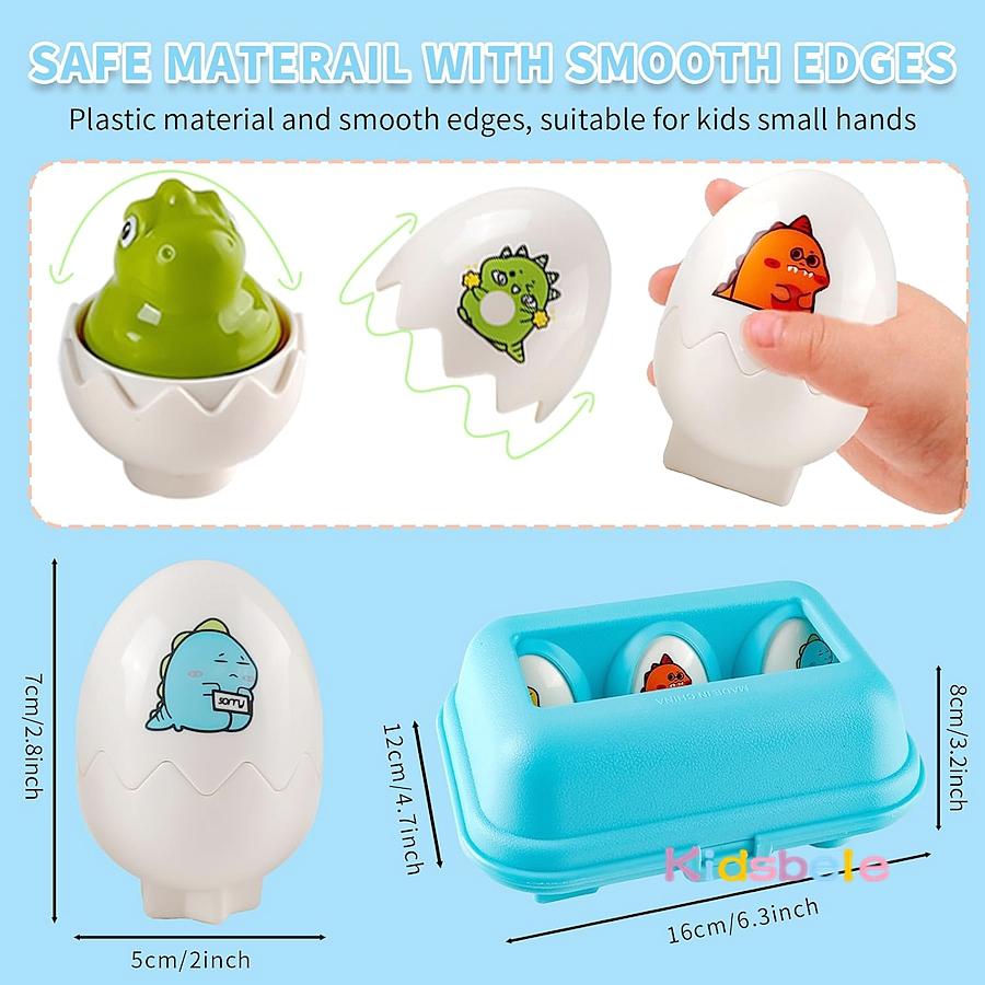 Montessori Sorting & Matching Game Plaything Easter Egg Basket Party Present Vivid Chickens Dinosaurs Shape Kid Fine Motor Skill Toy