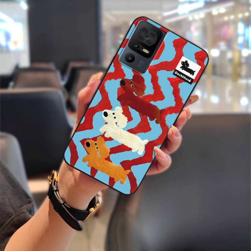 Silikon Graffiti Handyhülle für TCL 40SE/T610K Staubdicht Schmutzabweisend TPU Wasserdicht Vollständiger Schutz Stoßfest Cartoon