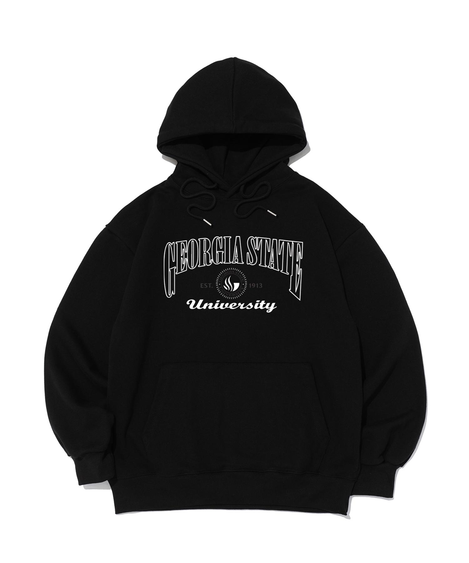 Худи с надписью 613 Seoul 1913 University (черный) Xl (Fleece-Lined)