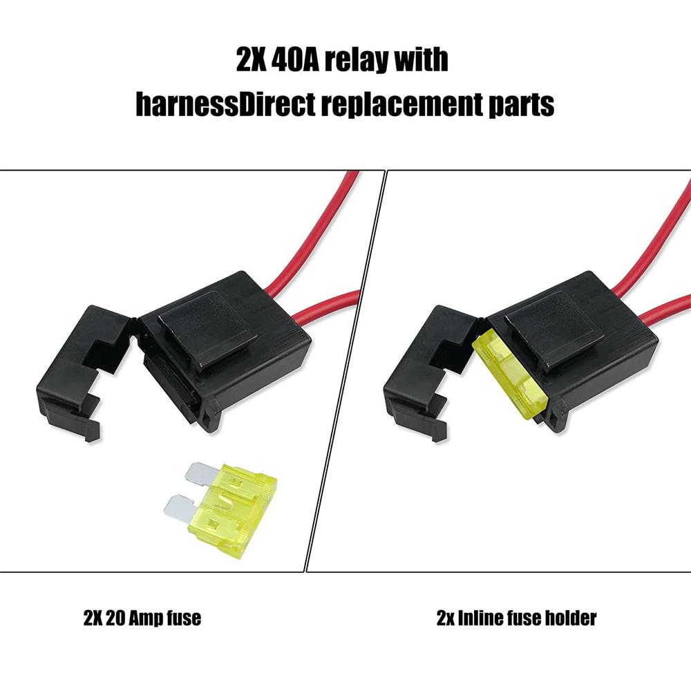 12V Dual Electric Fan Relay Kit w/ Temperature Switch for 10" 12" 14" 16" Fans