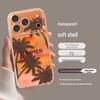 Summer Coconut Tree Phone Case for iPhone 17, Compatible with 12-16 Pro Max, Apple 15, 14, 13, Couple Set