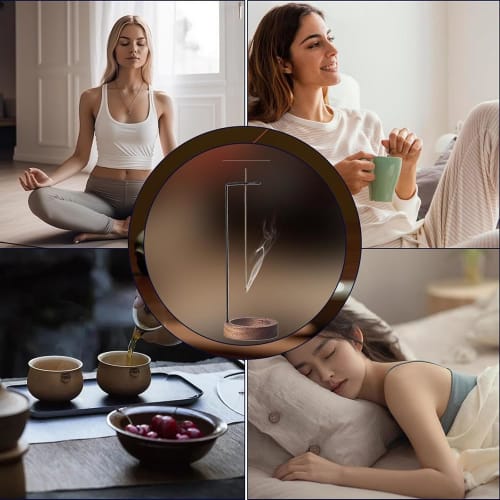 Spill-Proof Incense Holder, Hanging Incense Holder for Buddhist Altars, Stylish Wooden Base with Removable Incense Burner Stand, Perfect for Home, Liv