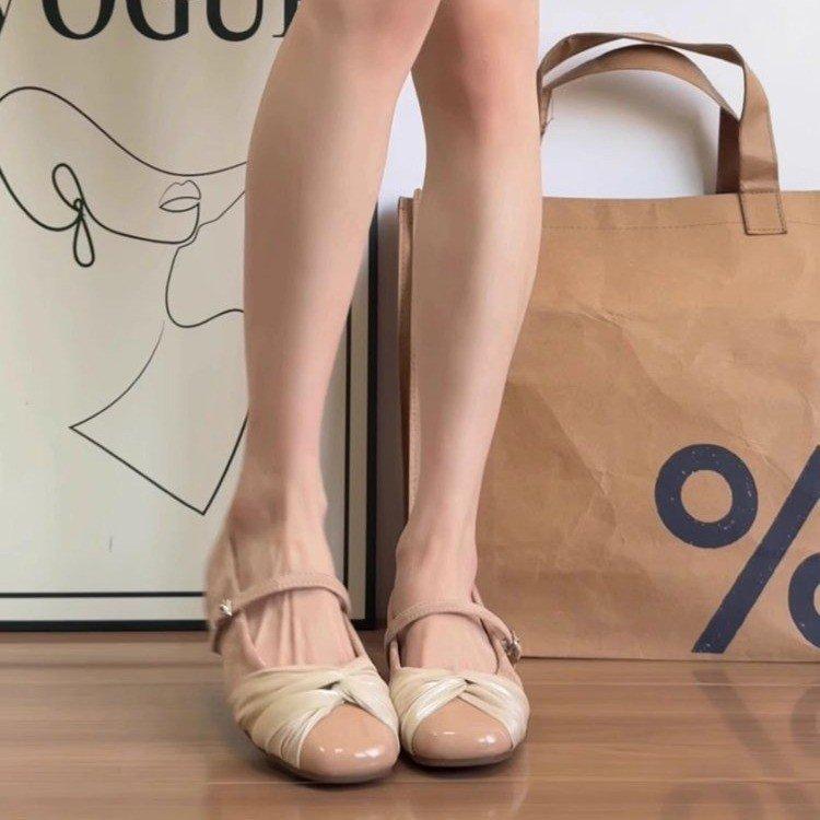 Small man invisible inner height increase Mary Jane shoes fairy style 2025 autumn new French sweet one-word single shoes woman