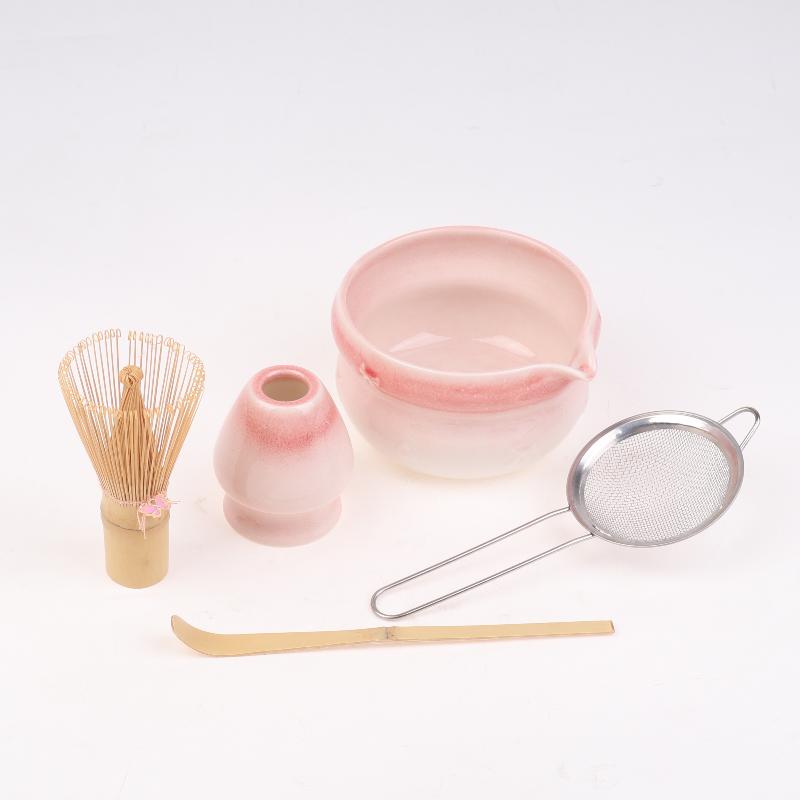 Set Matcha Set Frusta Matcha, Set Matcha in Ceramica 5 Pezzi Kit Matcha Per Amanti del Matcha Kit Matcha