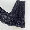 Gonna Lunga Pois Vita Alta per Donna Elegante Boho da Spiaggia Orlo Ampio Arricciata Pieghettata Vestibilità Larga Stile
