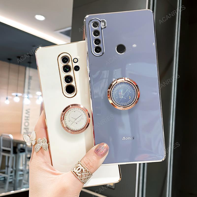

Роскошный чехол-держатель для кольца для Xiaomi Redmi Note 8 Pro 8t Note8 T 2021 8pro Покрытие Силиконовая задняя крышка-подставка Xiomi Funda redmi note 8 pro