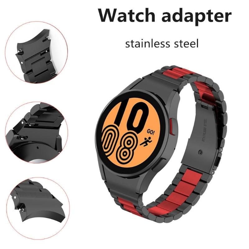 2pc Metal Connector For Samsung Galaxy Watch 7 5 4 40mm 44mm Stainless Steel Adapter Galaxy Watch 6 4 Classic 47mm No Gaps Case