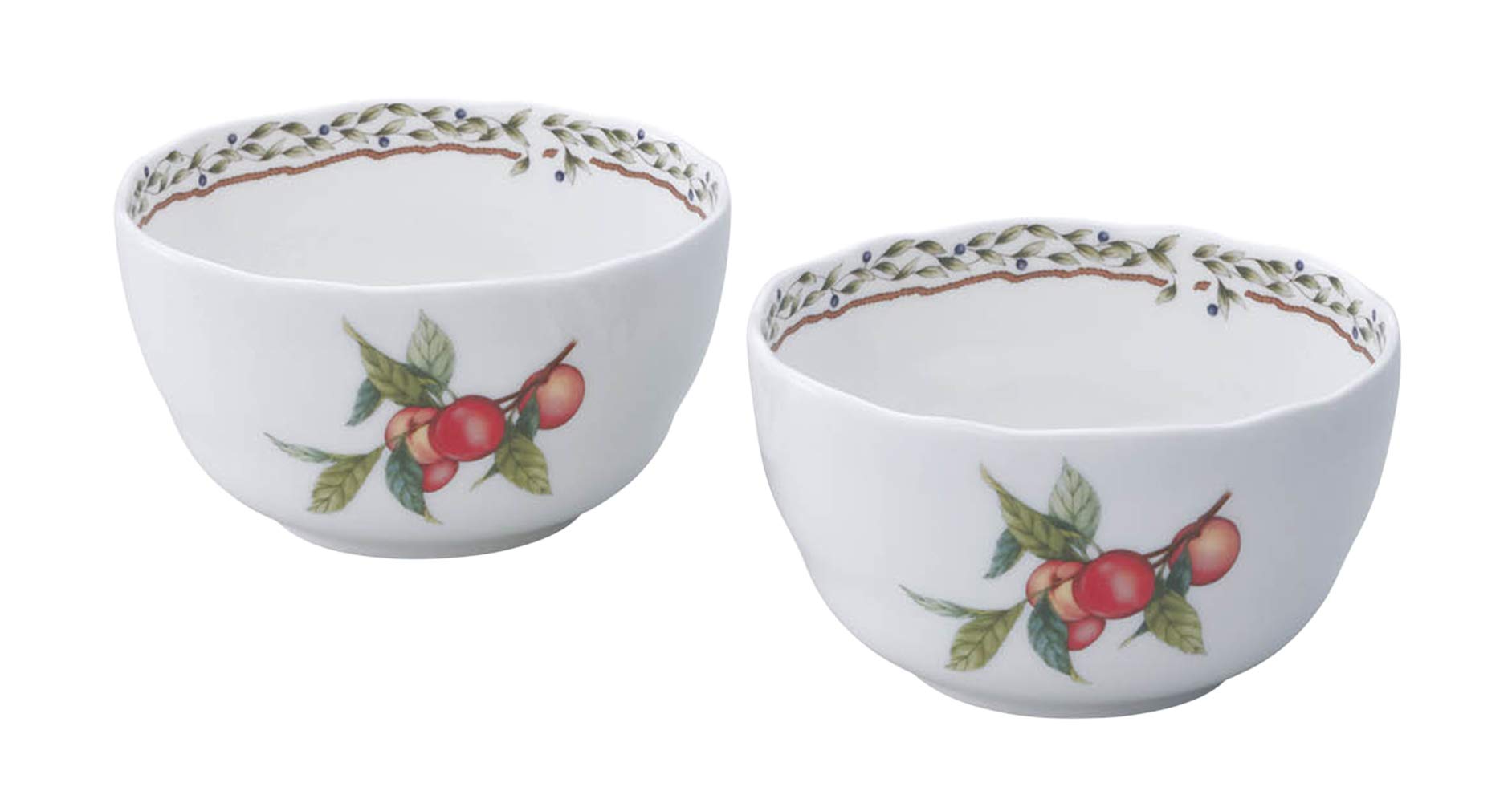 Noritake Orchard Garden Салатники Костяной фарфор (Пара), 11 см, 350 мл, Безопасно для микроволновой печи, Керамика, P97876/4911