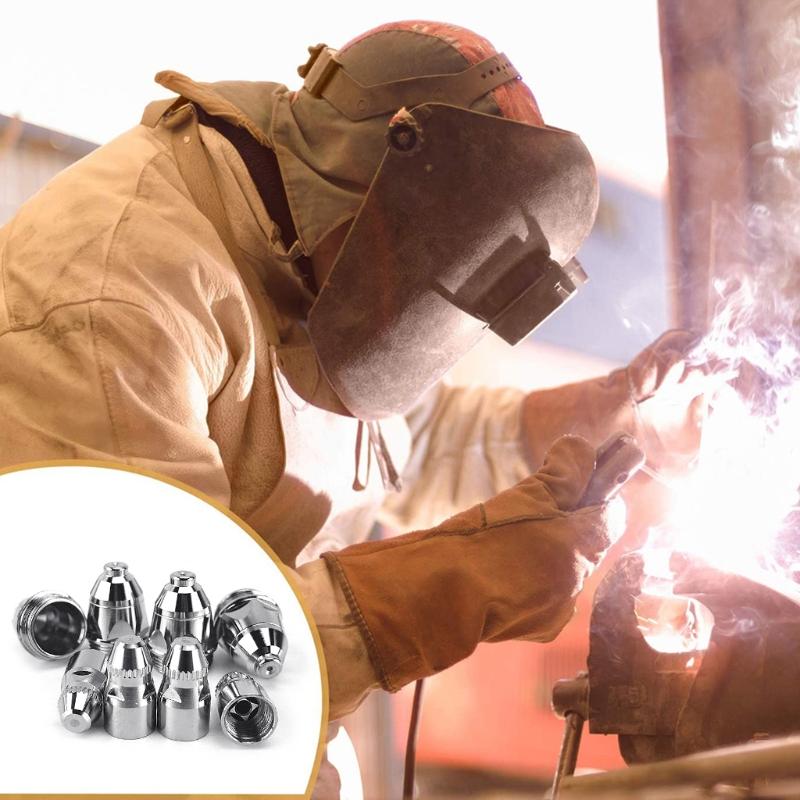 Durable 20pcs Premium P80 Plasma Cutting Torch Consumable Cutting 60A 80A 100A P80 CNC Plasma Torch Tip Electrode Nozzle