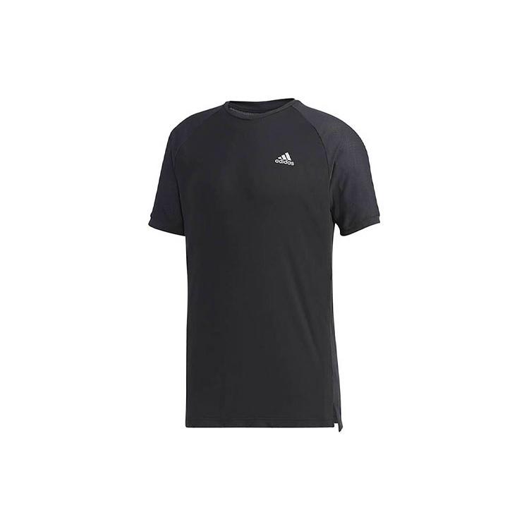 Adidas T Shirts Men's Black Crew Neck Moderate Straight Fit FK1418
