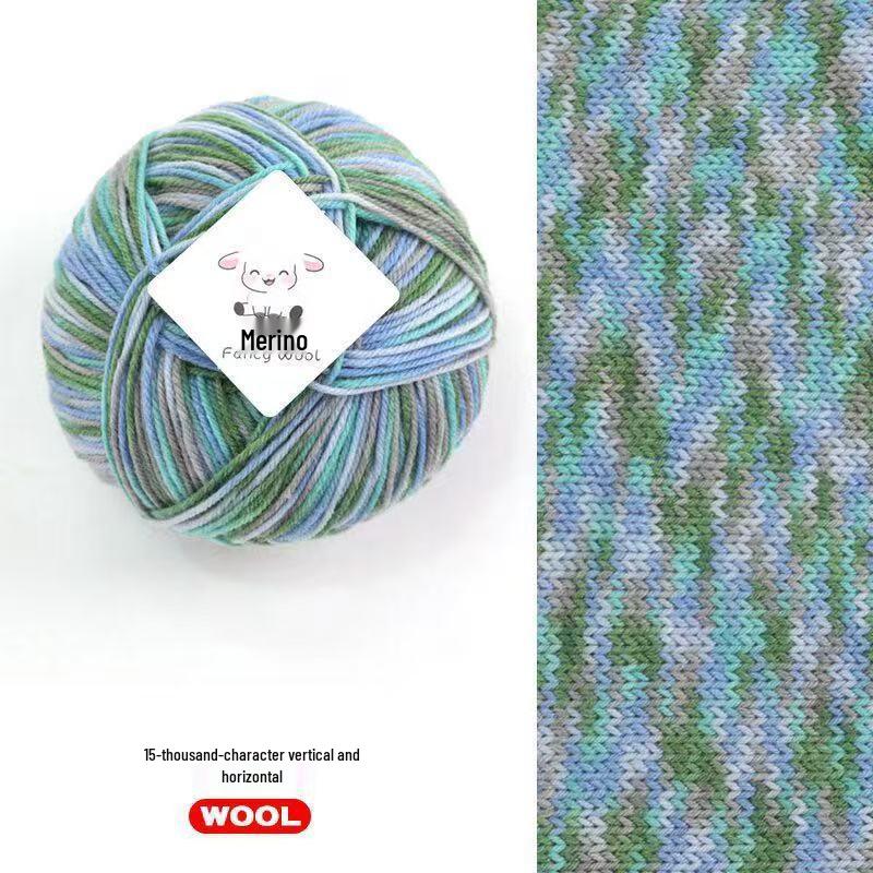 

Handmade Merino Alpaca Variegated Rainbow Yarn for DIY Knitting and Crochet