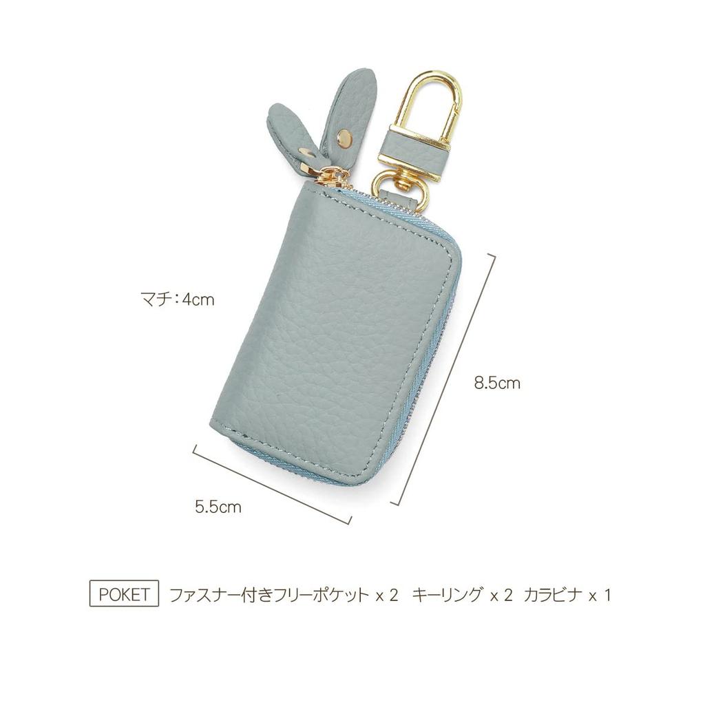 Blanc Pomme Cheie Inteligentă Autentică Poate Conține 2 Huse Double Mocha, Piele, Chei, Fermoar, Fără Cheie, Damă, bp-2010,