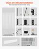 Bifold Barn Door, 1219 x 2134 mm, MDF Bi-Fold Sliding Closet Doors, Hardware Kit Included, H-Frame Space-Saving Design, Pre-Assembled Panels for