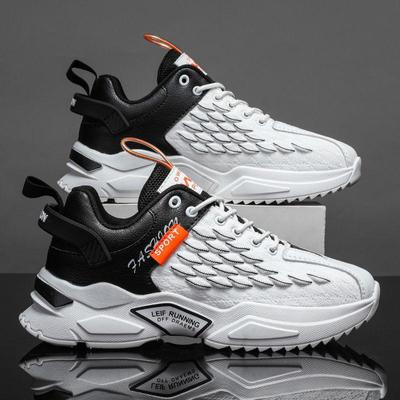 Autumn New Flying Woven Men's Shoes Lightweight Mesh Breathable Sports Shoes Men's Thick-soled Fashion All-match Trendy Shoes