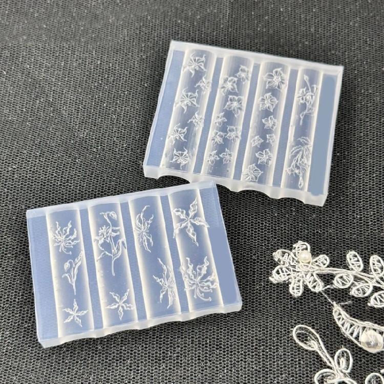 Multifuntional Nail Molds Nail Styling Mold Flower Theme Nail Accessories Moulds Suitable for Accessories Enhancement