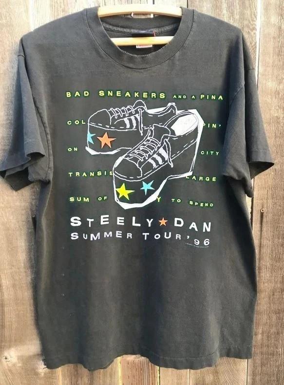 Remake 1996 Steely Dan Bad Sneakers Summer Tour Charcoal Unisex T-Shirt M