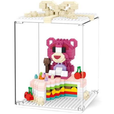 BOYU Nanoblock Cherry Cake Bear, Mixed Colors, Korean Popular Toys