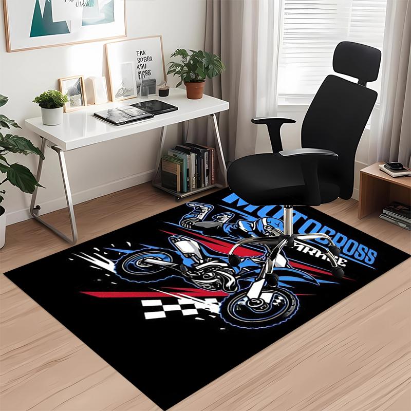 off-road motorcycles Printed Carpet, for Office Chair Living Room Bedroom Kitchen Room Decor Gifts.