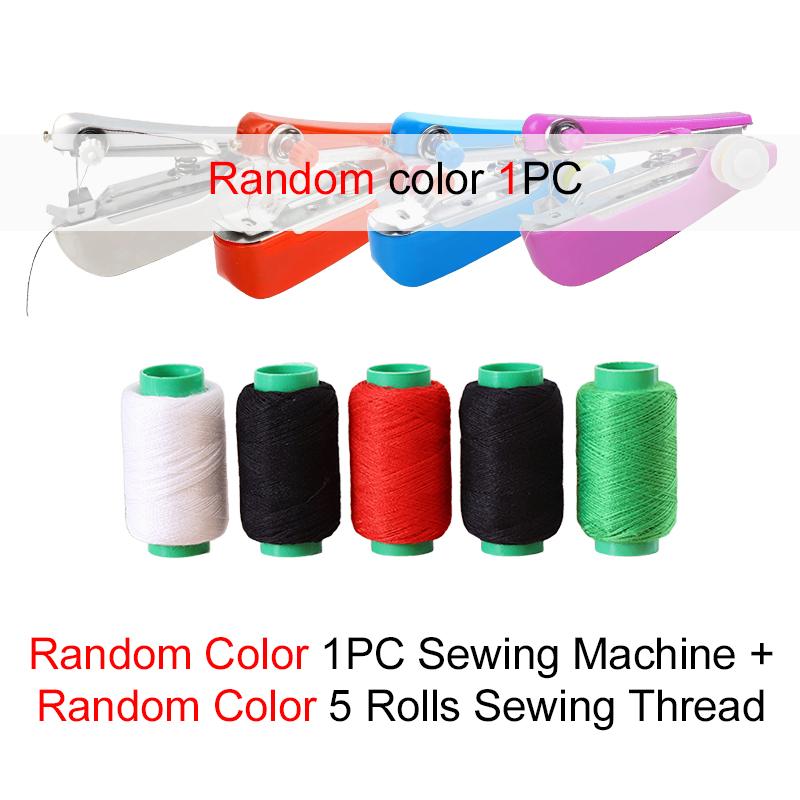 Handheld Sewing Machine and Accessory Needle Thread Tape Measure Small Scissors DIY Handmade Needlework Protable Sewing Tool ZYF