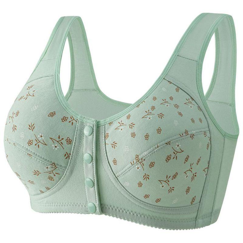 Damski Biustonosz Duży Rozmiar Zapinany z Przodu Biustonosz na Szerokim Ramiączku