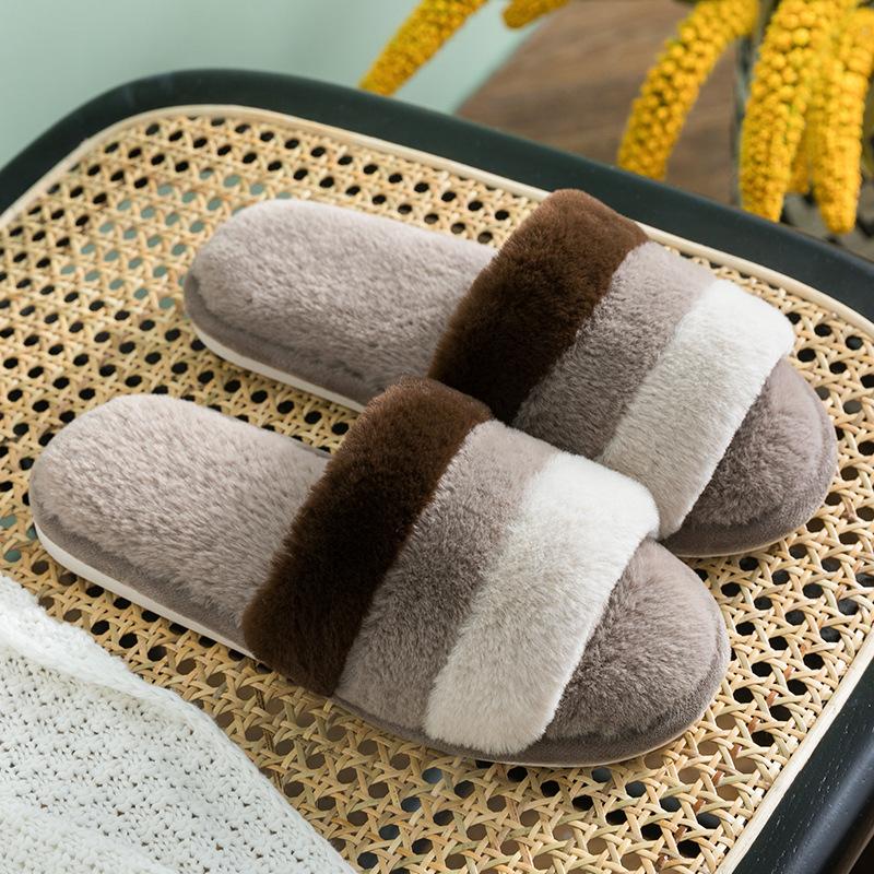 Korean Cotton Slippers New Home Indoor Thick Bottom Home Leisure Warm Mao Mao Slippers
