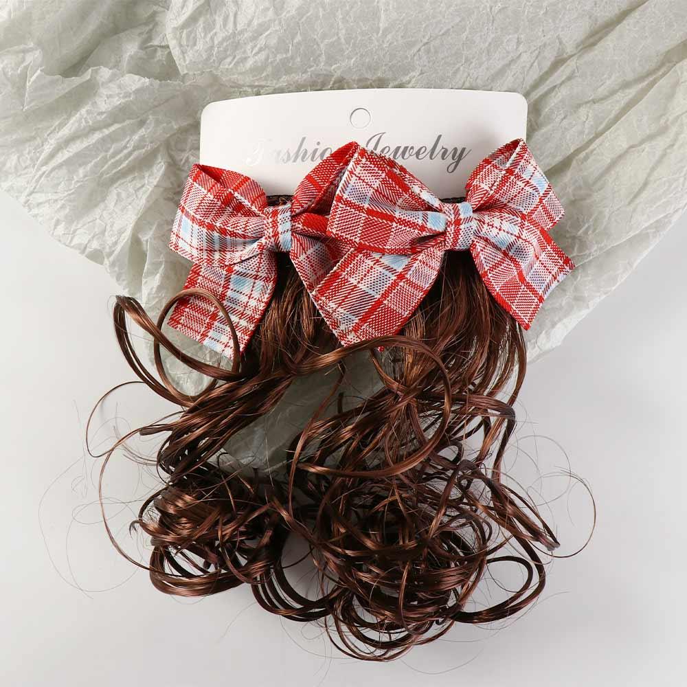 Hair Extension Party Girls Bowknot Hairclip Children's Bow Wig Baby Wig Hairpin Hair Accessories