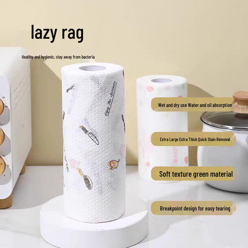 Japanese Dual-Use Cleaning Pads for Kitchen and Household: Dry & Wet, Disposable, Stain-Removing, Multi-Purpose Wipes