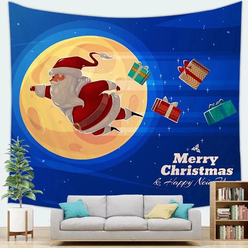 Christmas Theme Snow Christmas Tree Tapestry Bedroom Living Room Home Christmas Decoration