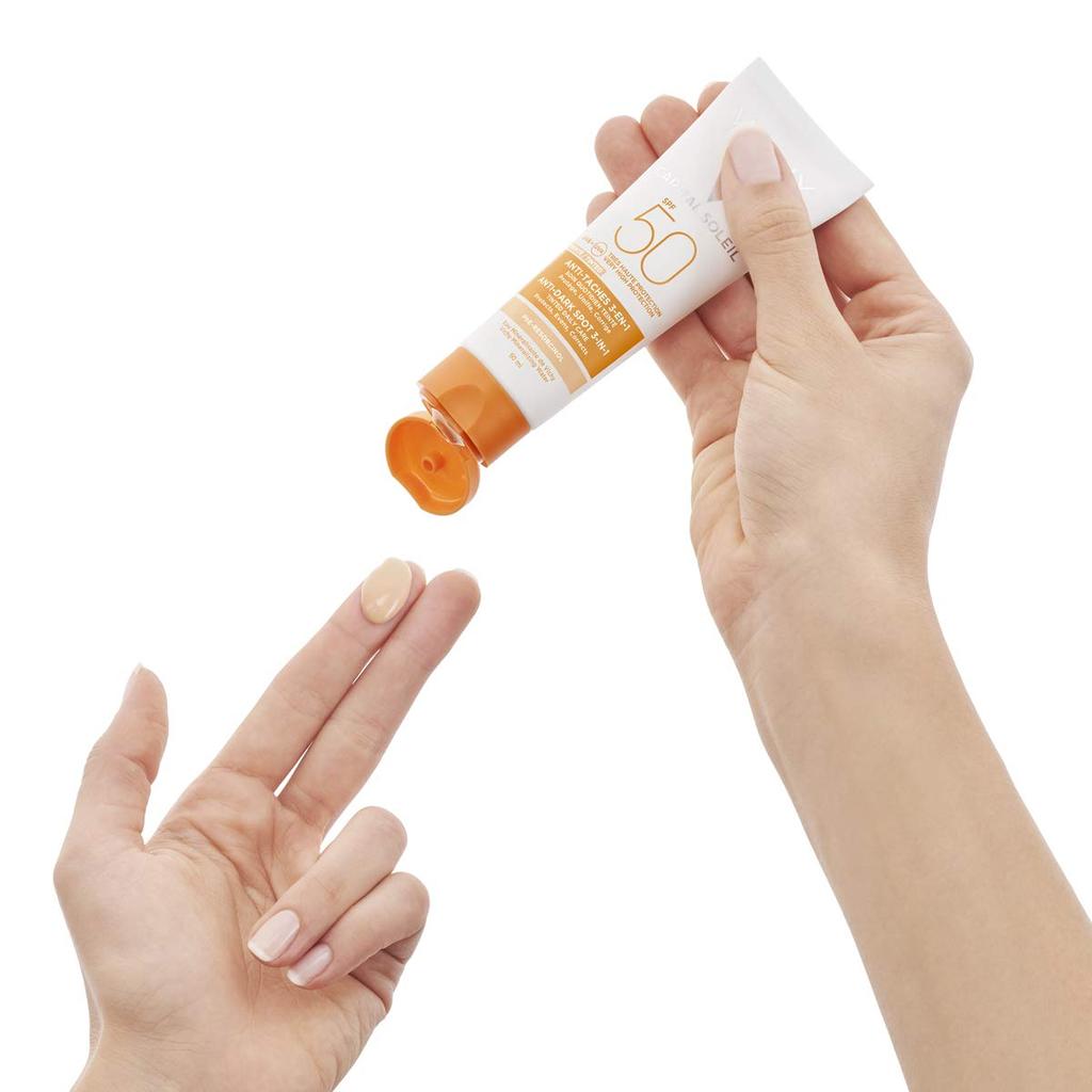 Vichy Ideal Soleil Cream Leather Perfecter Cream SPF Sunscreen 50ml of Facial Protection 50+ -