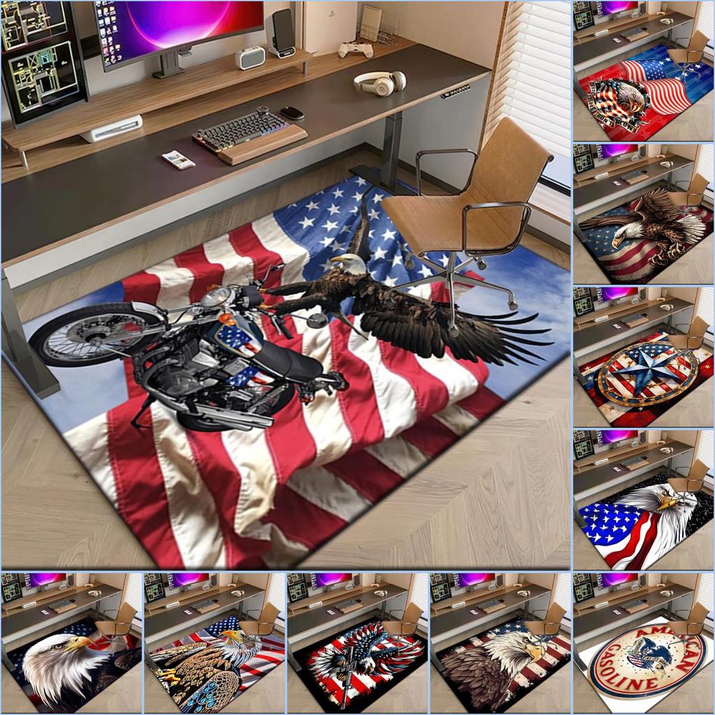 1pc The majestic American bald eagle Carpet Rug for Living Room Bedroom Home Sofa Decoration,Kids play Non-slip Floor Mat