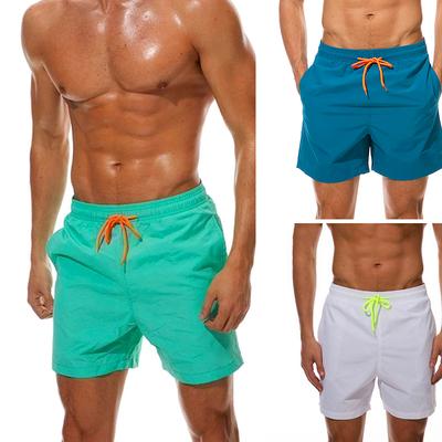 1 Peça Shorts de Praia Férias Roupa de Banho Natação Prancha Verão Masculino Fibra de Poliéster Shorts de Surf