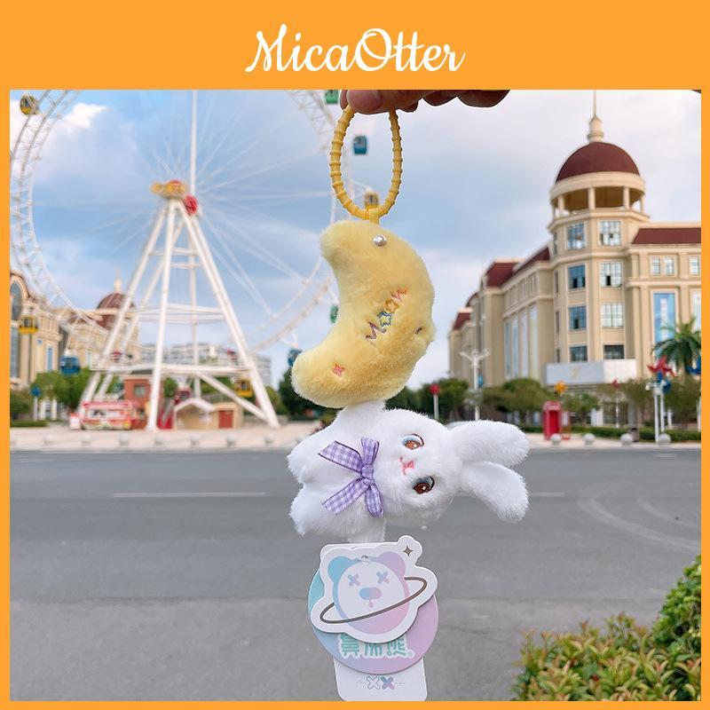 Nosefeeder Moon Bunny Plush Toy With Star Shape Pillow For Gift And Home Decor