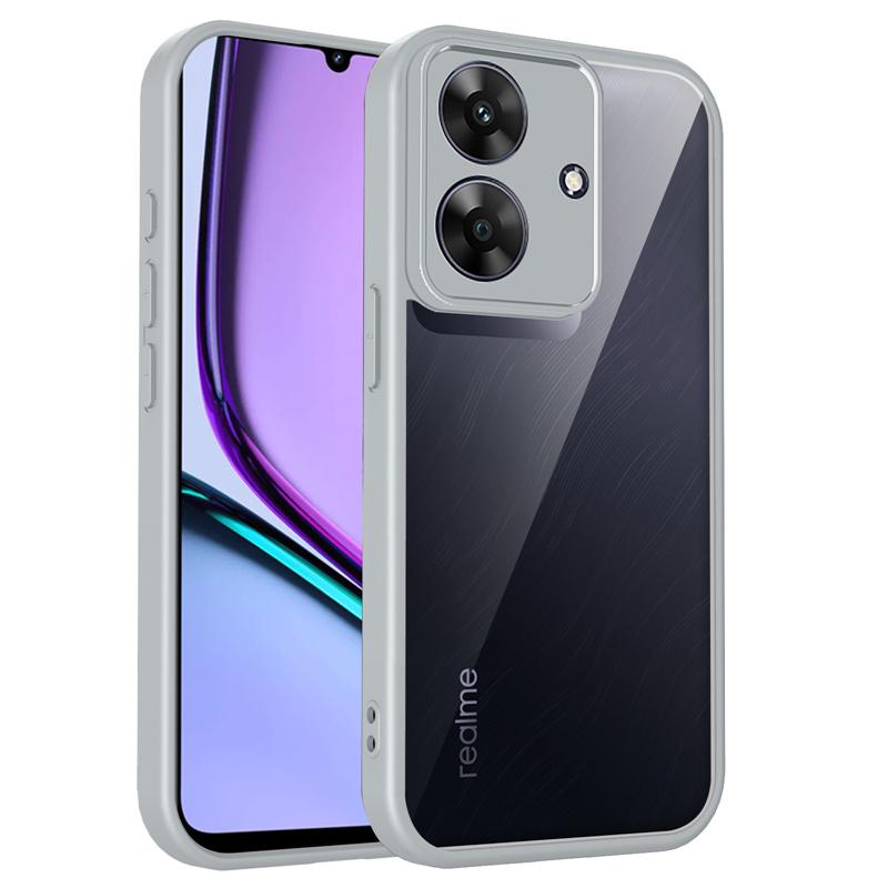 Realme Note 60 4G RMX3933 Case Shockproof Silicone Bumper Clear Back Hard Cover Matte Phone Case for Realme Note 60 4G RMX3933