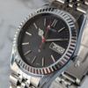 Used Unused item SEIKO Seiko automatic vintage black dial bar index 3 hands day-date exhibition case back men's wristwatch