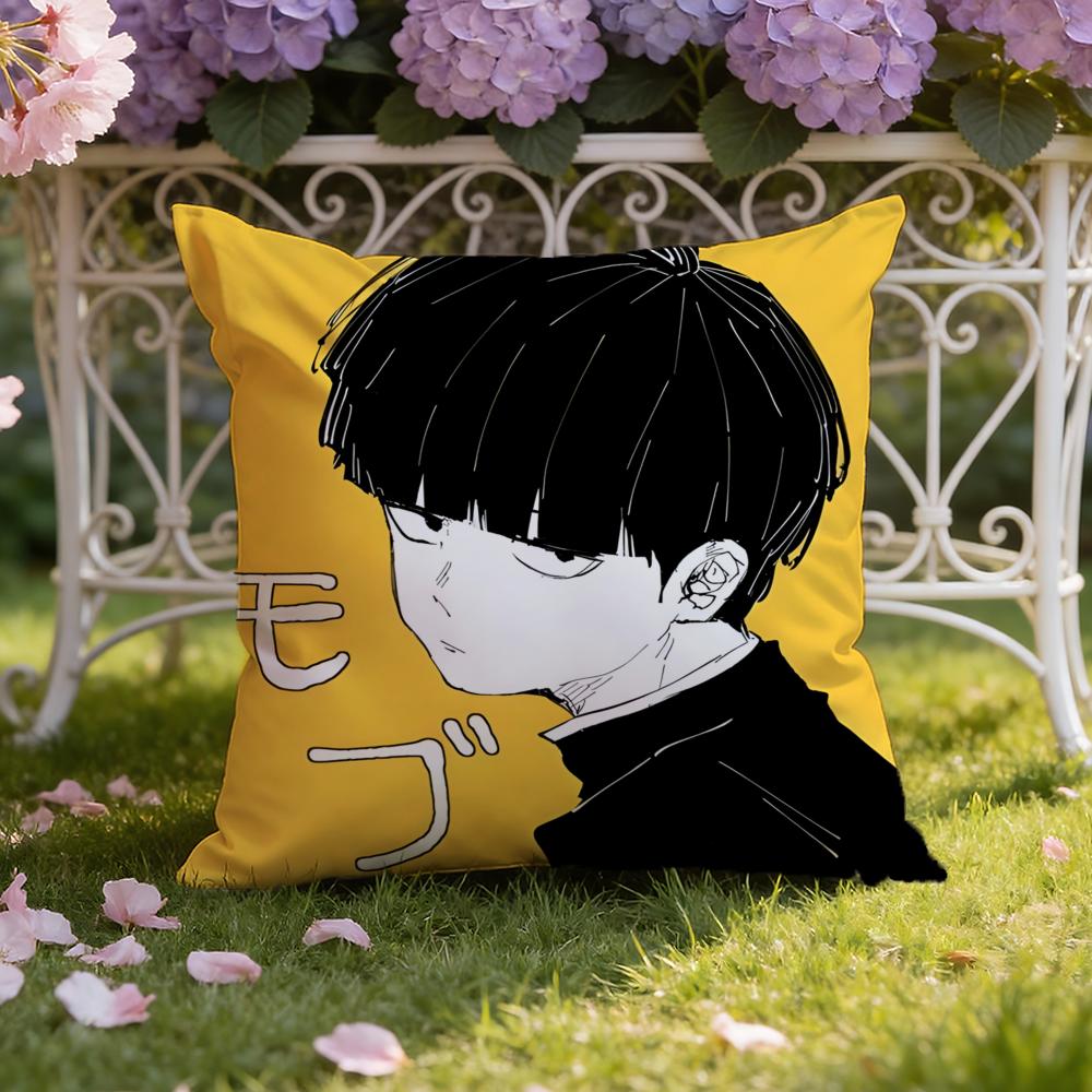 Anime M-Mob P-Psycho 100 Cushion Cover Home & Car Dual-Scene Pillow Cover: Reversible for Premium Comfort