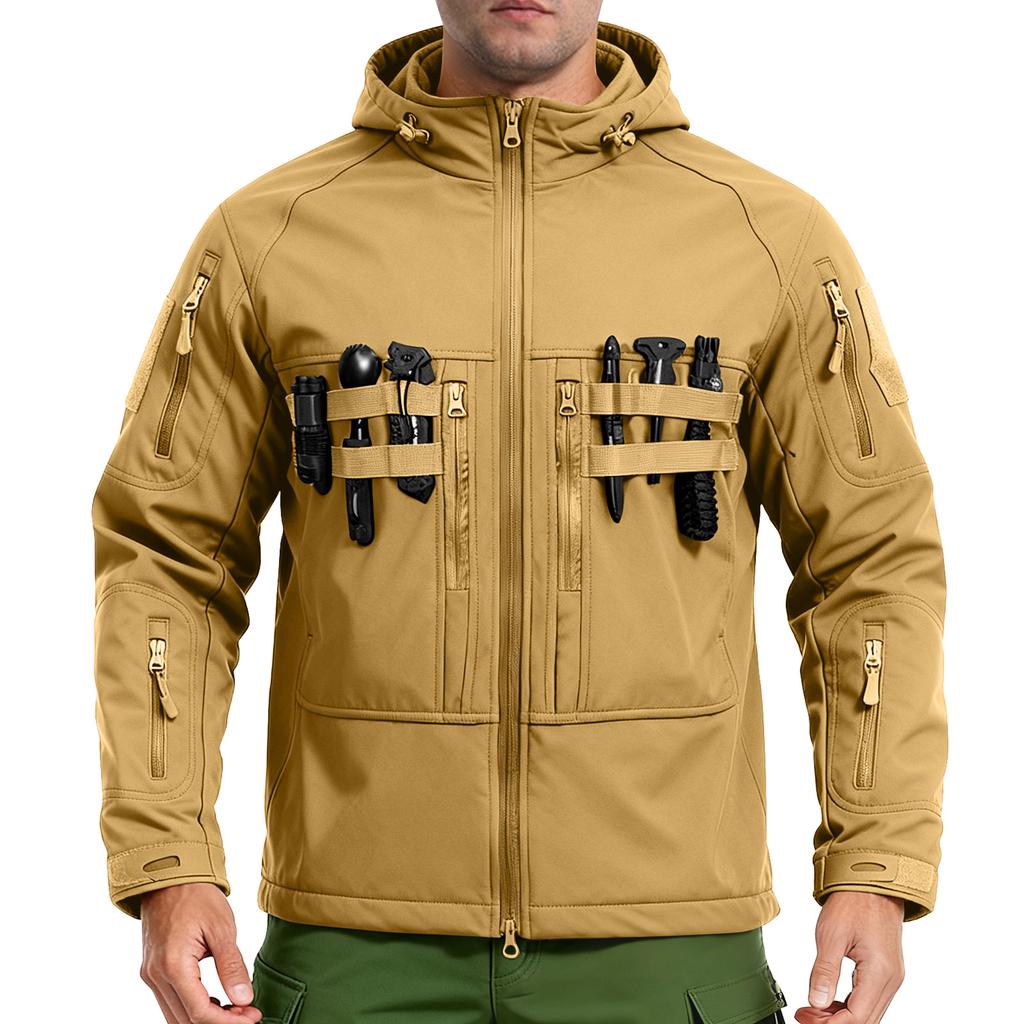 Men's Winter Solid Color Jackets Men's Fashion Trend Jackets Breathable Windproof Jackets Outdoor Sports Jackets