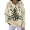 Women's Fashion Casual Hooded Loose Printed Long Sleeve Sweatshirt