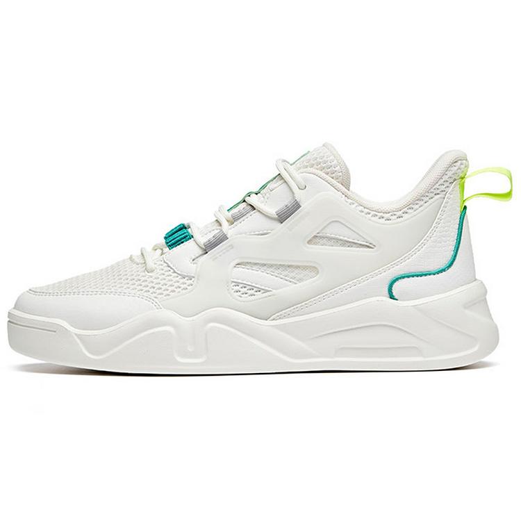 

new Anta Life Collection Slip Resistant, Lightweight, And Breathable Low Top Skateboard Shoes Men s Ivory White 44.5