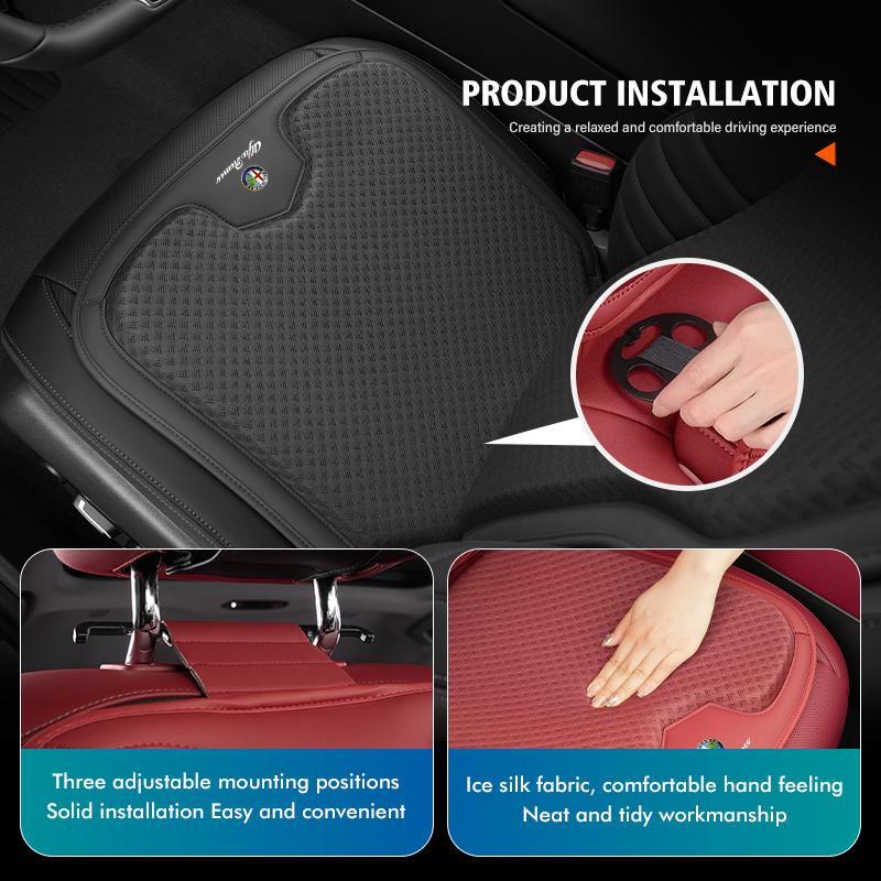 Thicken Non-slip Breathable Car Seat Cushion Protection Mat For Alfa Romeo 159 Giulietta 156 147 Giulia Mito GT Stelvio Spider SZ6