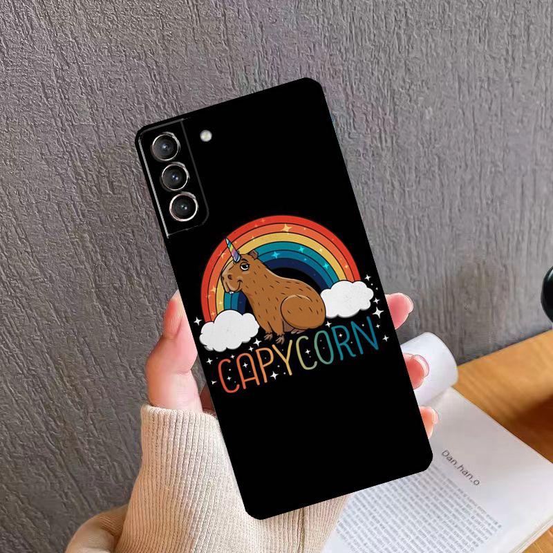 

Cartoon Capybara Phone Case For Samsung Galaxy S24 S26 Ultra S20 S21 S22 S23 S25 Plus S10 S24 S25 FE Cover Galaxy S20 Plus