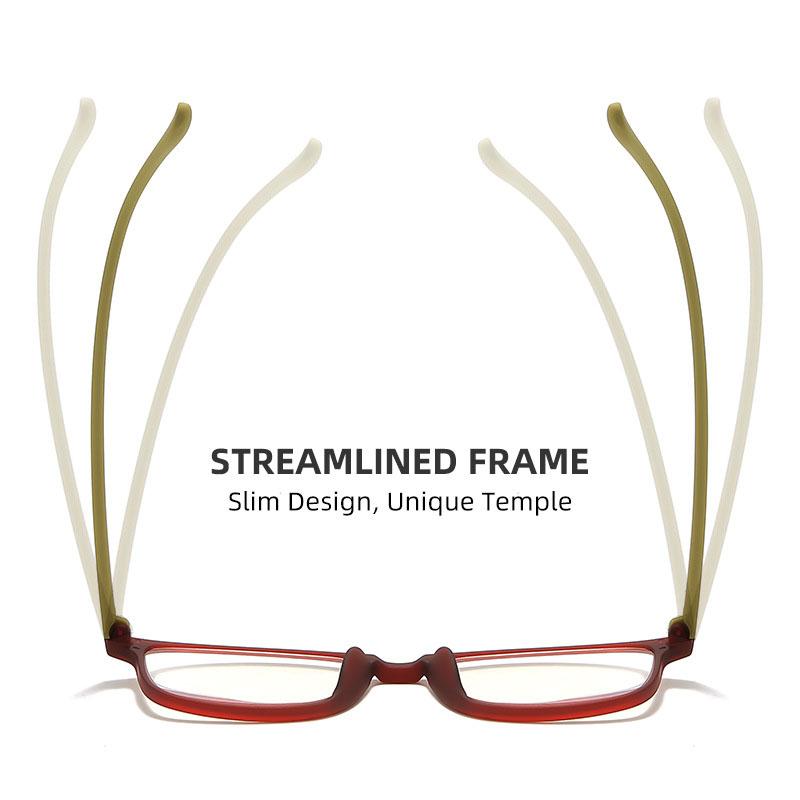 Square Anti Blue Flexible Ultralight Reading Glasses for Men Presbyopic Eyeglasses Strength