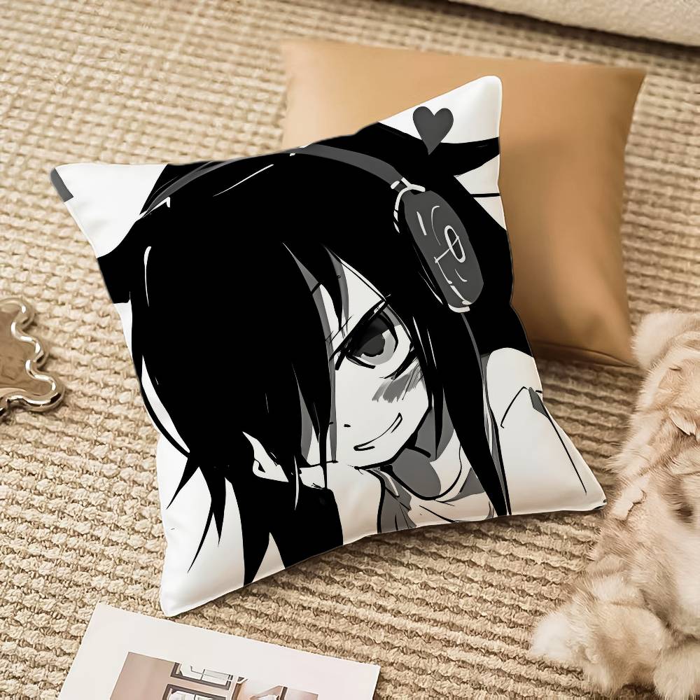 Funny Blushing Girl Design K-Kuroki T-Tomoko Pillow Case Anti-dustmite Invisible Zipper Sofa Bed